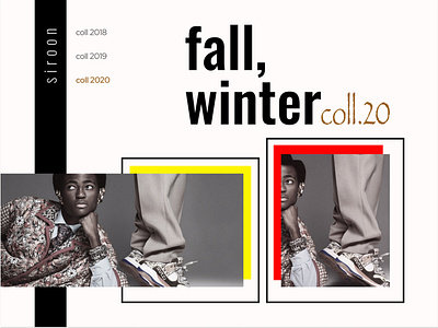 Fall winter coll landing page branding design illustration logo minimal typography ui ux web website