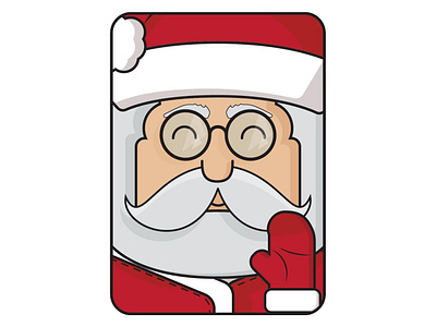 Santa in a Box christmas illustration santa vector