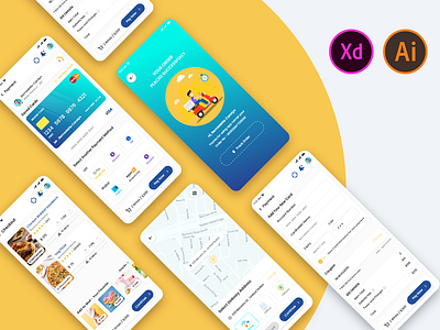 Product Cart, Checkout and Payment Mobile App UI Kit