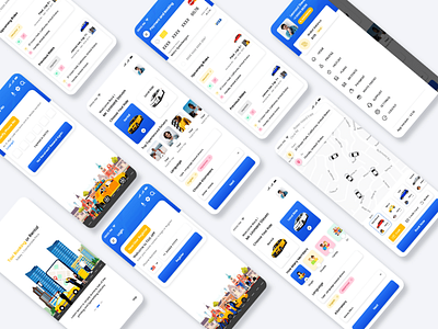 Taxi Booking or Car Rental Mobile App UI Kit