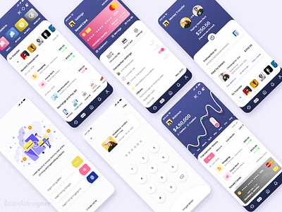 Wallet and Money Transfer Mobile App UI Kit