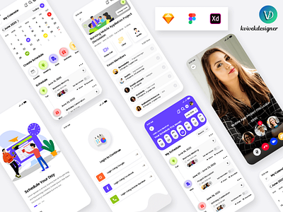 Calendar and Schedule Mobile App UI Kit