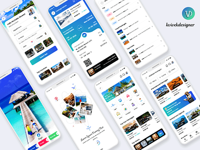 Travel Booking Mobile App UI Kit offers