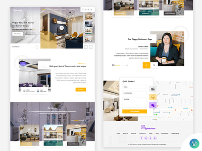 Architecture and Interior Design Website Landing page