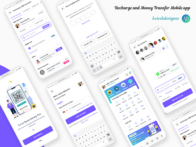 Recharge and Money Transfer Mobile App UI Kit