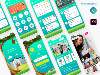 Online School Education Mobile App UI Kit