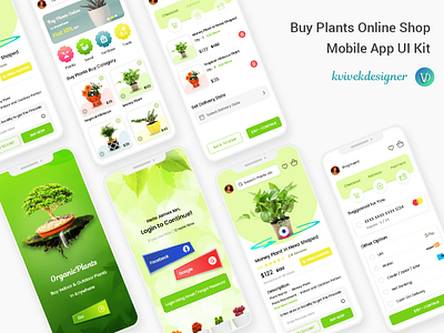 Buy Plants Online Shop Mobile App UI Kit