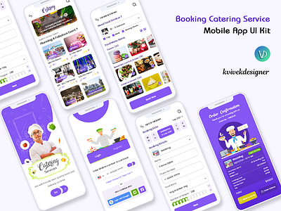 Booking Catering Services Mobile App  UI Kit