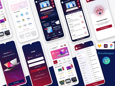 Buy Laptops Online Mobile App UI Kit