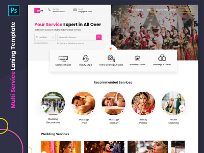 Multi Service Landing page Template events html template events website template service finder landing page