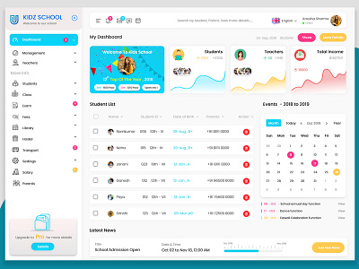 School Admin Dashboard Template kids school admin template kidz school admin template school admin dashboard template