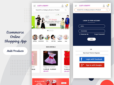 Ecommerce Online Shopping Mobile UI Kit