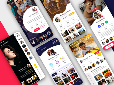 Multi Service User Profile Mobile app UI Kit latest mobile app design mockup