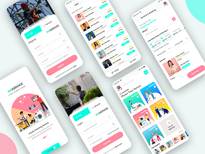 Home Cleaning and Repair Service Booking Mobile app UI Kit