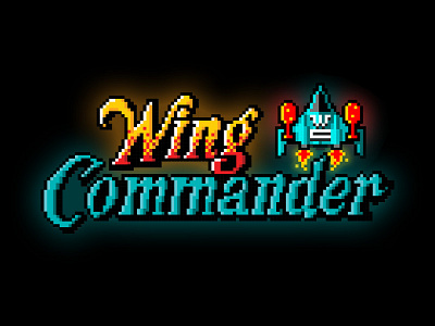 Wing Commander Type 8 bit logo wing commander