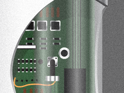 Electronics Illustration Closeup