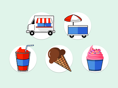 Ice Cream Shop Icons frozen yogurt ice cream ice cream stand ice cream truck icons smoothie