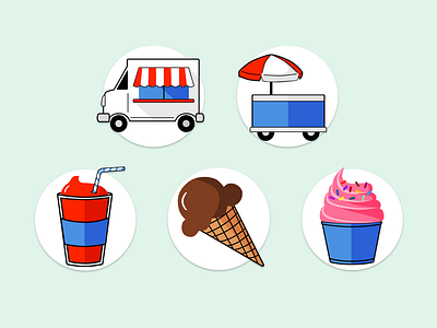 Ice Cream Shop Icons