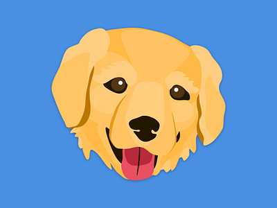 Archie – the Golden Re-triager asana dog illustration doggo gitlab golden retriever icon logo