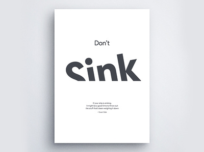 Don't Sink