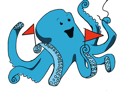 Happy Octopus Child's Bday Invite