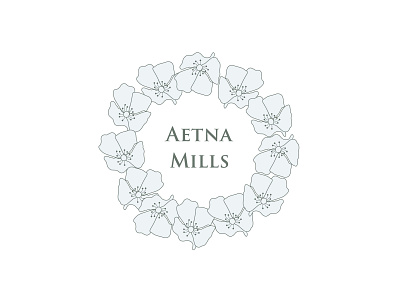 Aetna Wreath 2x 100 floral floral design floral logo floral logos flower illustration flower logo flower shop poppies poppy