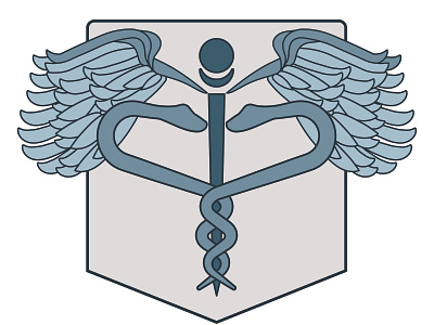 Caduceus Symbol Badge
