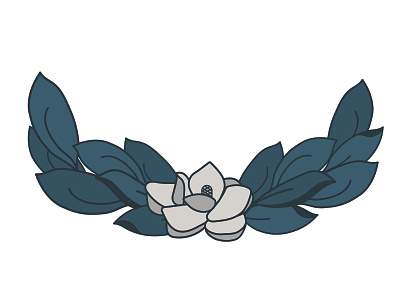 Magnolia flower & leaves flower flower illustration flower logo flowers illustration leaves leaves logo magnolia
