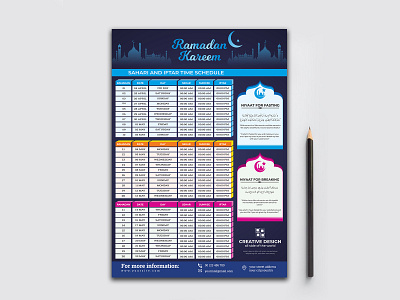 Ramadan Kareem, Ramadan Calendar for Fasting and Prayer time Gui