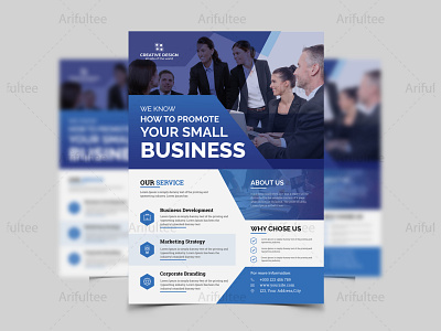 New Modern Corporate Business Flyer Template Geometric shape