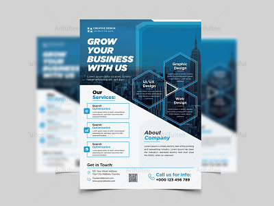 Corporate Business Flyer Design with Corporate Look 2020 branding business flyer business leaflet template corporate flyer corporate flyer sample flyer design ideas illustration leaflet design templates real estate flyer vector