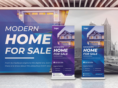 Dream Home Signage Banner Design,Dream Home Rollup Banner Design banner branding business flyer business leaflet template corporate flyer editable graphic design real estate flyer rollup banner