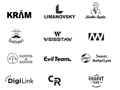 various logo designs made in 2019 adobe illustrator blackandwhite branding graphic design graphic design logo logodesign logofolio logotype minimalist logo vector
