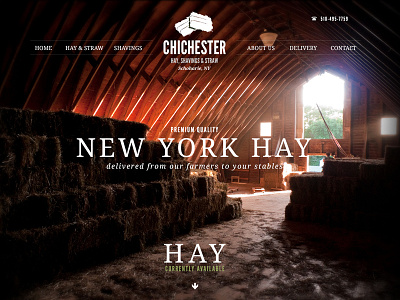 Chichester Hay, Shavings & Straw Website & Branding barn farm hay horse logo trucking typography website