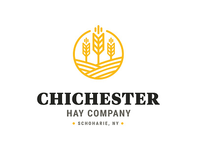 Chichester Hay Company Rebranding brand farming field grass hay logo mark trucking wheat
