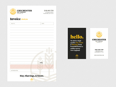 Invoice / Bill Pad design with identity and business cards