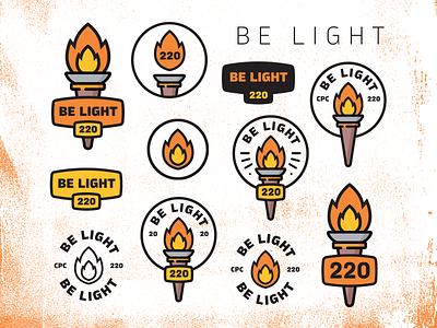 Be Light Badges branding color design fire flame flame badge flame badges flames torch vector