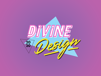 Divine Design - Summer Camp Design 80s 80s style badge color design divine graphic logo badge summer summer camp triangle typogaphy vector