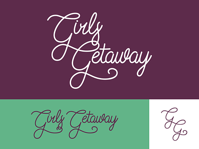Girls Getaway camp design girls lockup logo summer camp summer party typography vector