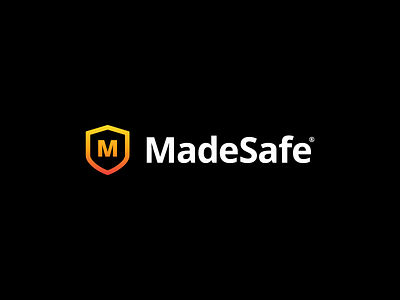 MadeSafe design lockup logo rebrand safe safety shield tech logo technology vector