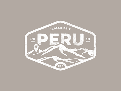 Peru 2019 badge badge design design icon missions mountains peru shirt shirt design travel typography vector