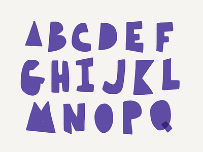 Letters alphabet color design illustration letters purple typography