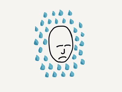 Mood color design icon icon artwork iconography illustration mood paper paper 53 rain sad sad face water