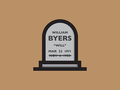 Will Byers byers design gravestone headstone icon illustration stranger things vector will