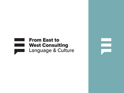 From East To West Language & Culture Consulting culture design east icon lockup logo logotype mark vector west
