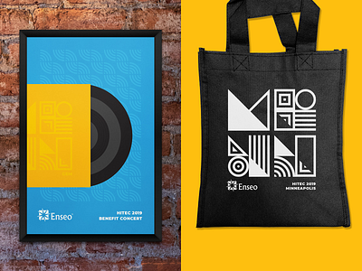 Hitec Print color design geometric minneapolis mockup mockups pattern patterns poster record tote tote bag totebag totem vinyl yellow