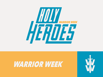 Warrior Week design hero heroes holy icon lockup logo logotype mark summer camp vector warrior