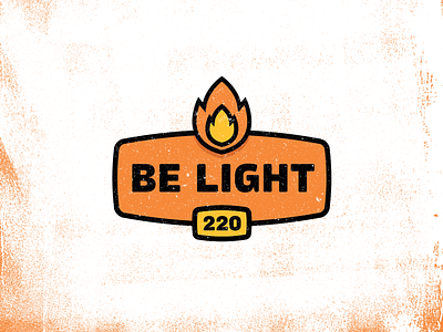 Be Light Badge 220 badge design badge logo be light church design church graphics color design fire flame flame logo light lockup vector