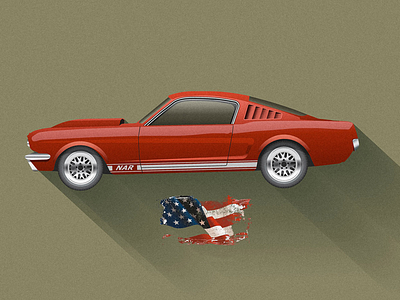 Mustang car design illustration mustang retro car vector vector art vintage