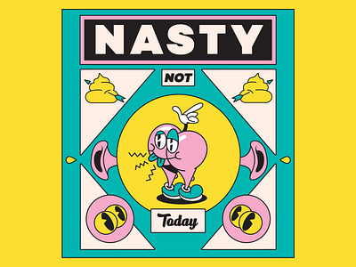 bodacious booty 1930 arse ass booty butt cartoon character character cool cool colors cool design fecal fun illustration love nasty old cartoon old school poster design shit vector